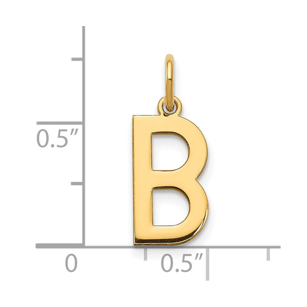 14ky Letter B Initial Pendant
