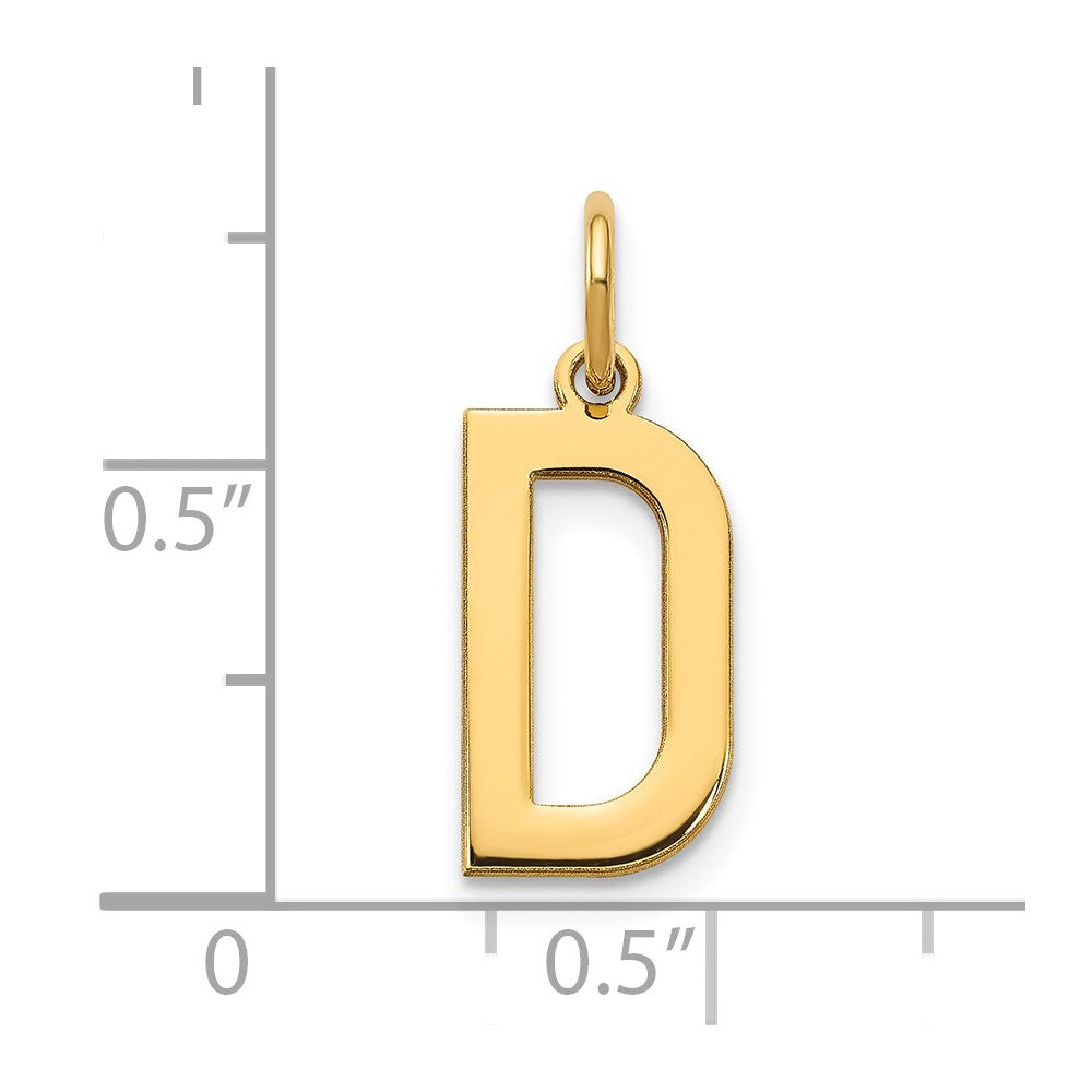 14ky Letter D Initial Pendant