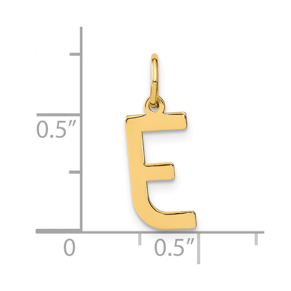14ky Letter E Initial Pendant