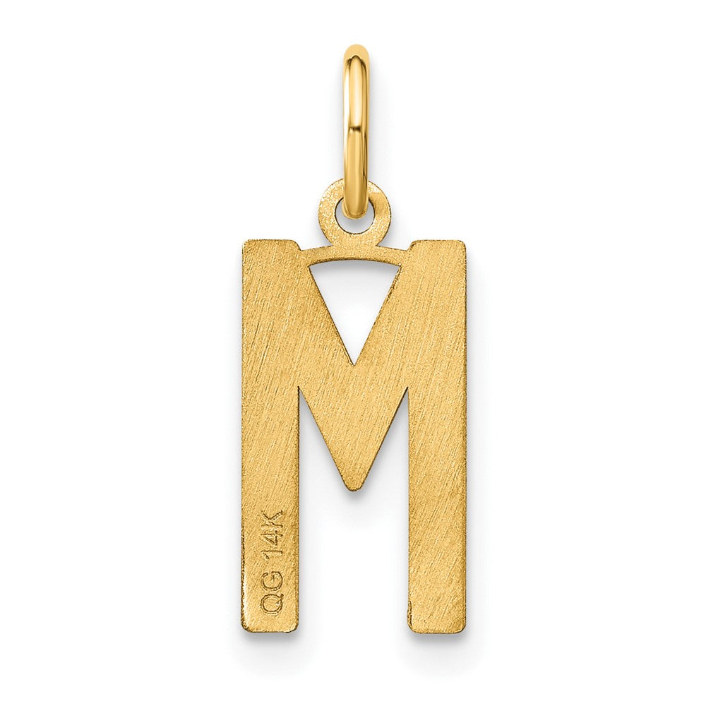 14ky Letter M Initial Pendant