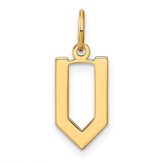 14ky Letter V Initial Pendant
