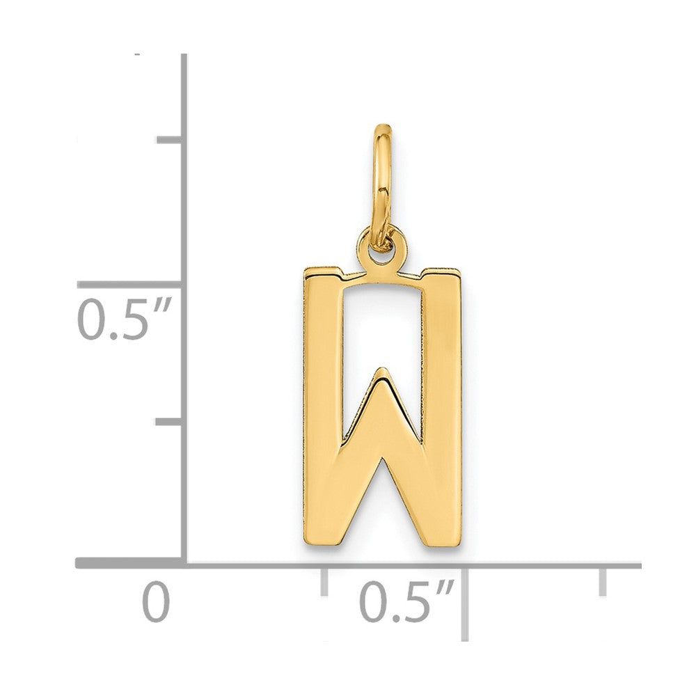 14ky Letter W Initial Pendant