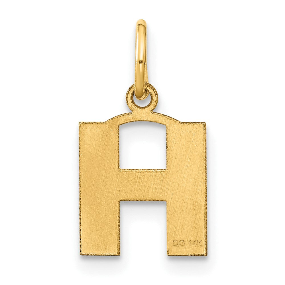 14ky Letter H Initial Pendant