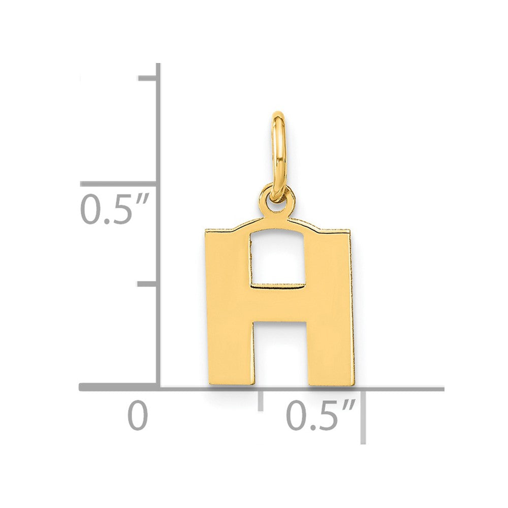 14ky Letter H Initial Pendant