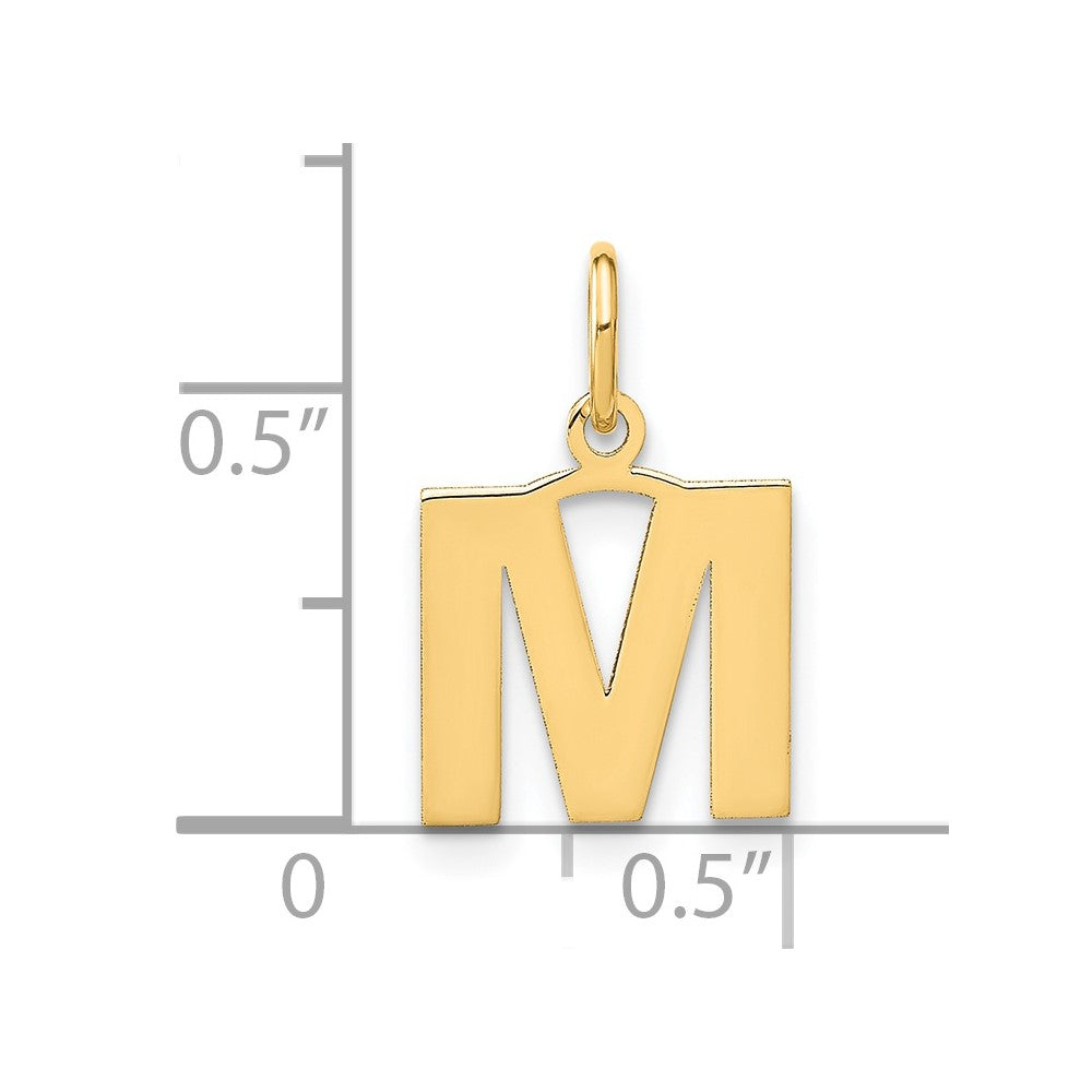 14ky Letter M Initial Pendant