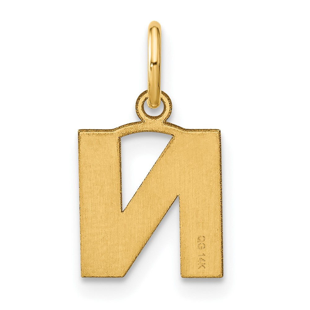 14ky Letter N Initial Pendant