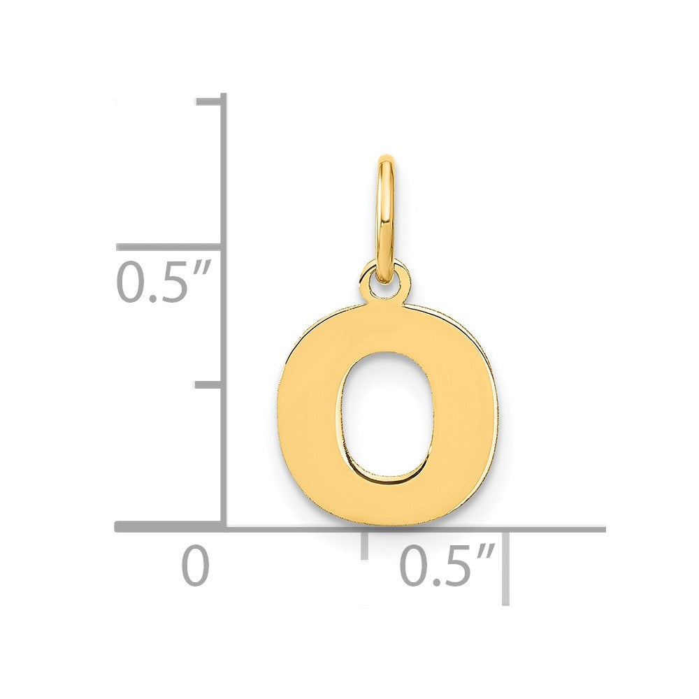 14ky Letter O Initial Pendant