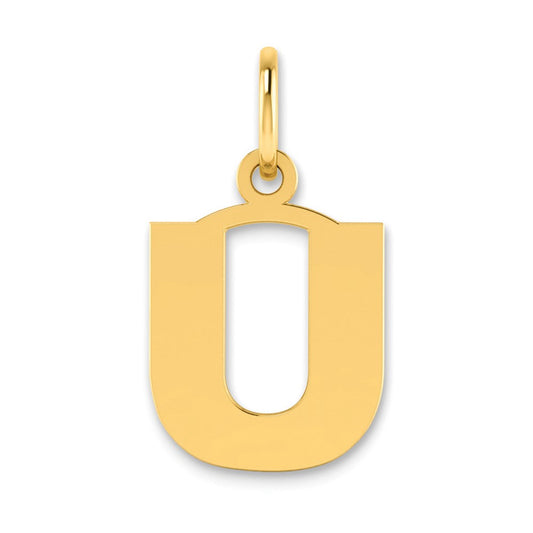 14ky Letter U Initial Pendant