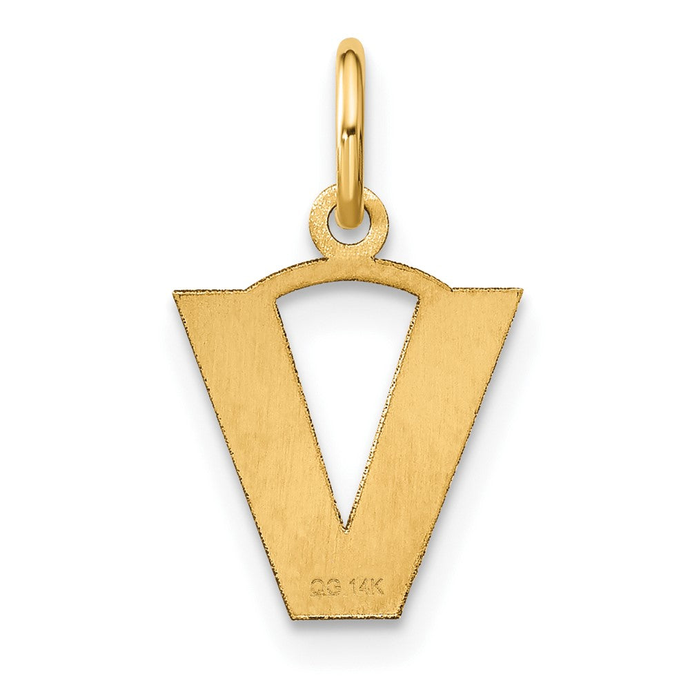 14ky Letter V Initial Pendant