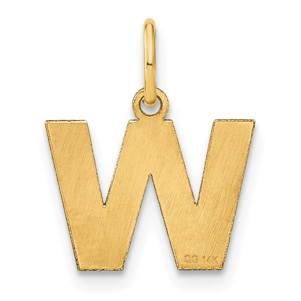 14ky Letter W Initial Pendant