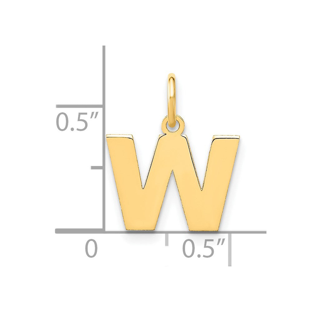 14ky Letter W Initial Pendant