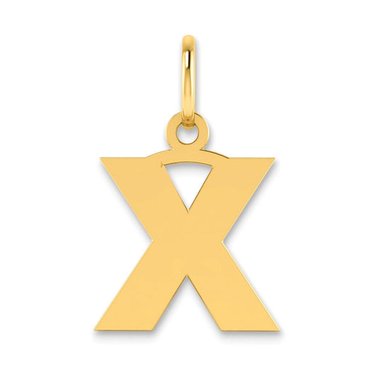 14ky Letter X Initial Pendant