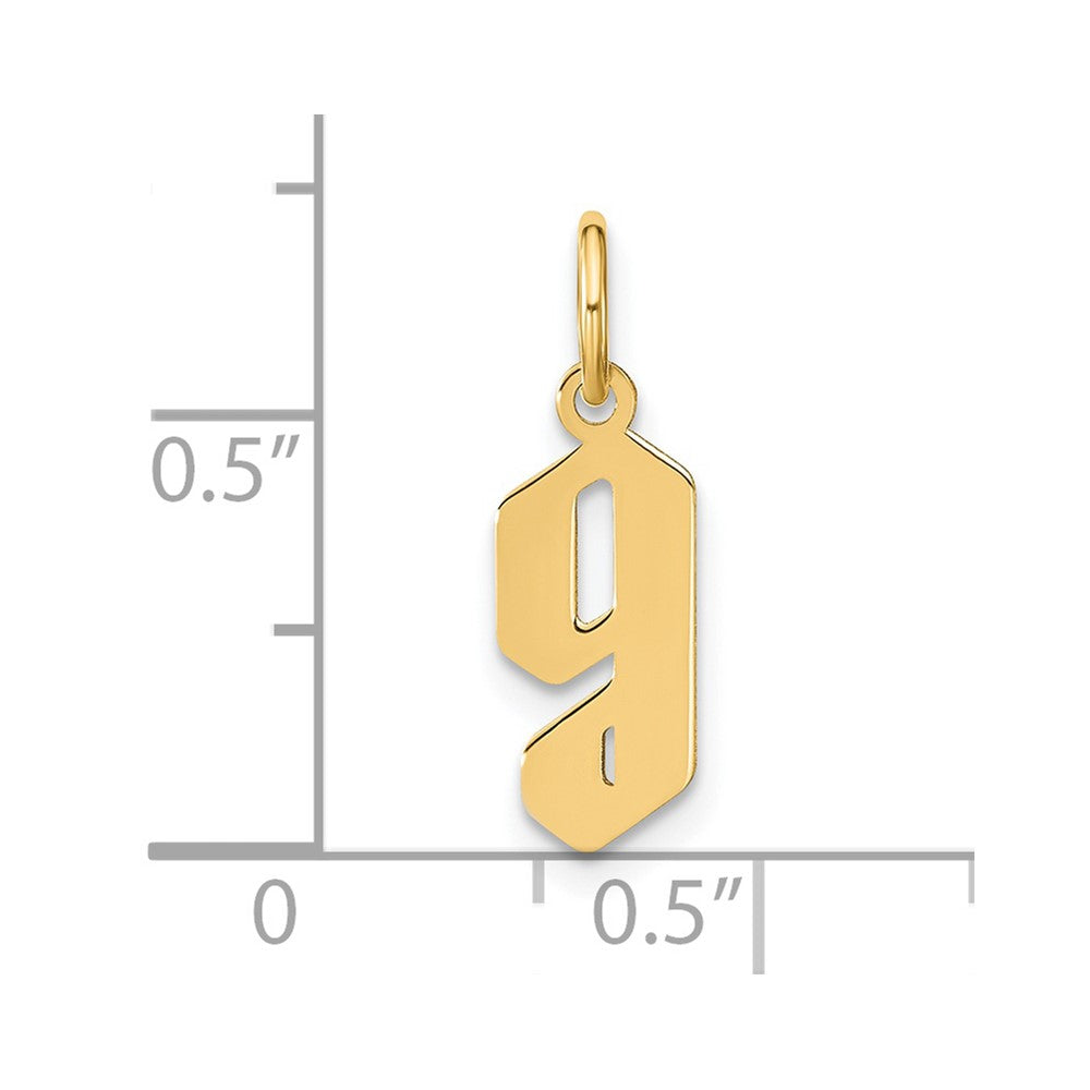 14ky Lowercase Letter G Initial Pendant