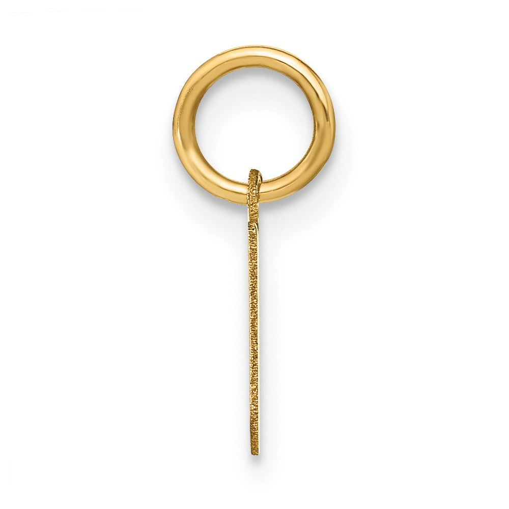 14ky Lowercase Letter N Initial Pendant