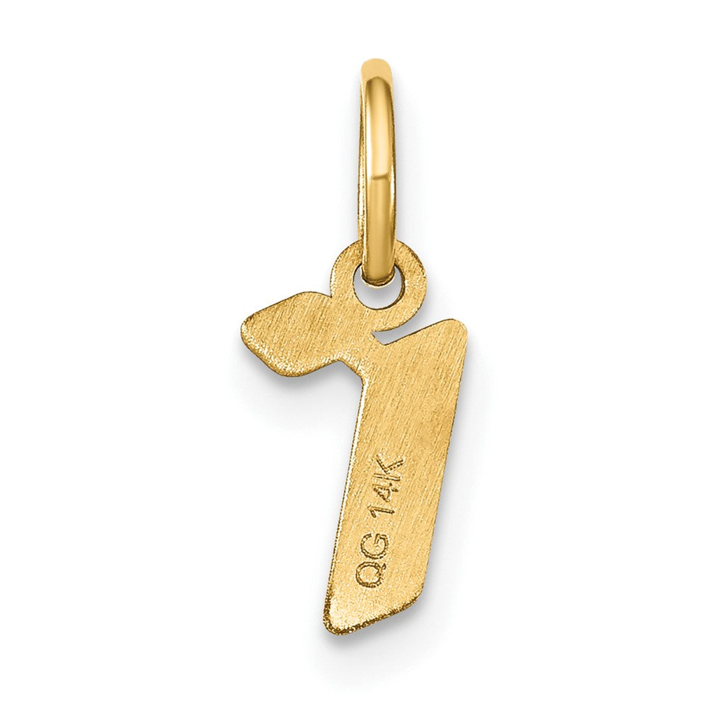 14ky Lowercase Letter R Initial Pendant