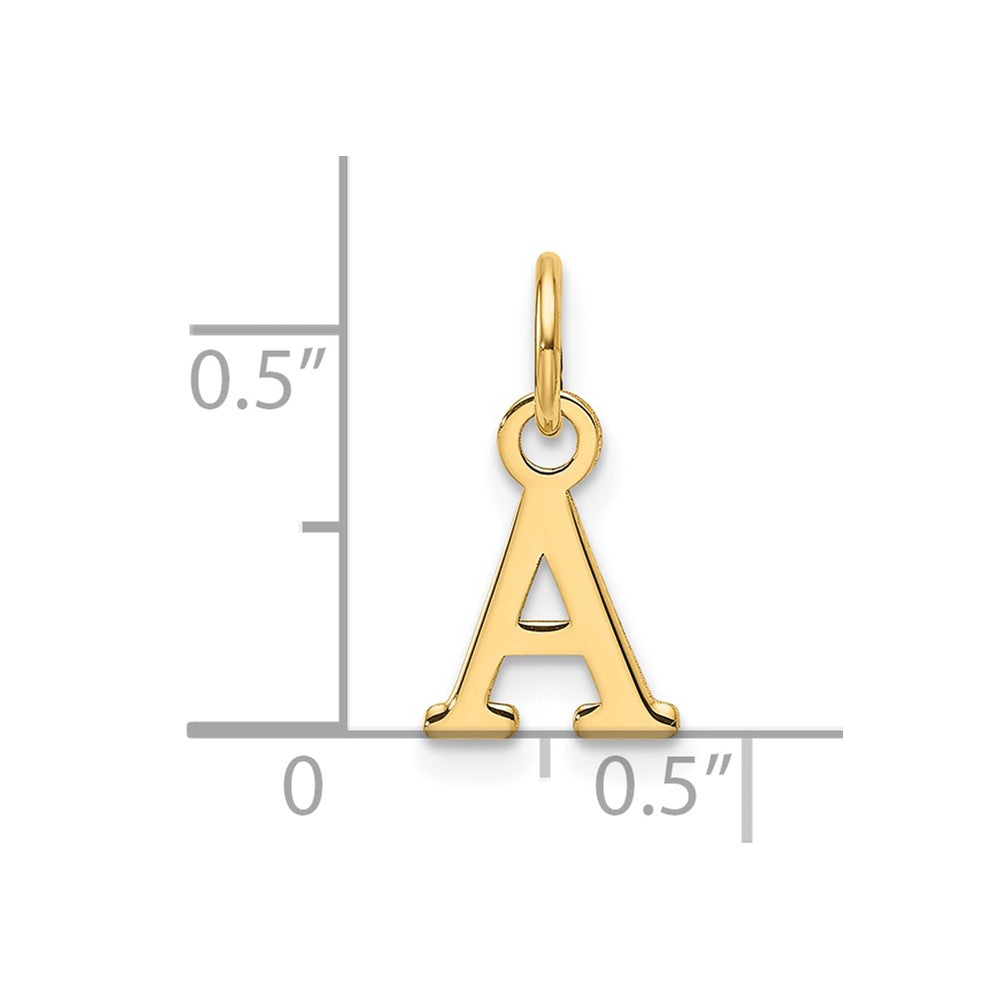 14ky Cutout Letter A Initial Pendant