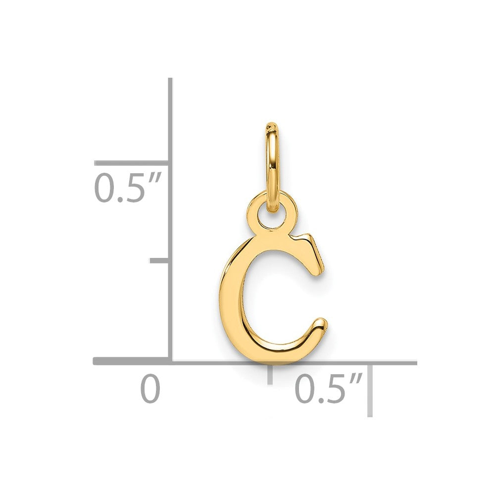 14ky Cutout Letter C Initial Pendant