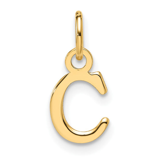 14ky Cutout Letter C Initial Pendant