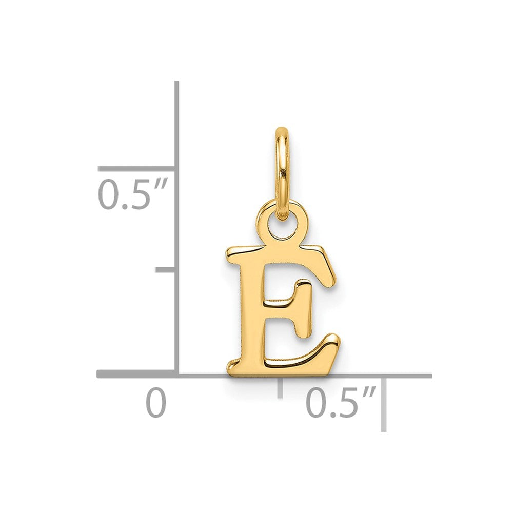 14ky Cutout Letter E Initial Pendant