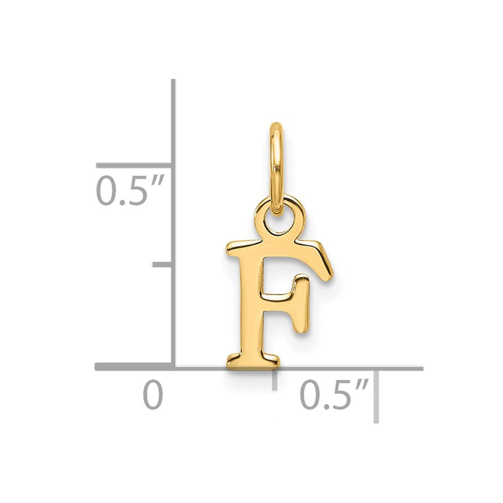 14ky Cutout Letter F Initial Pendant