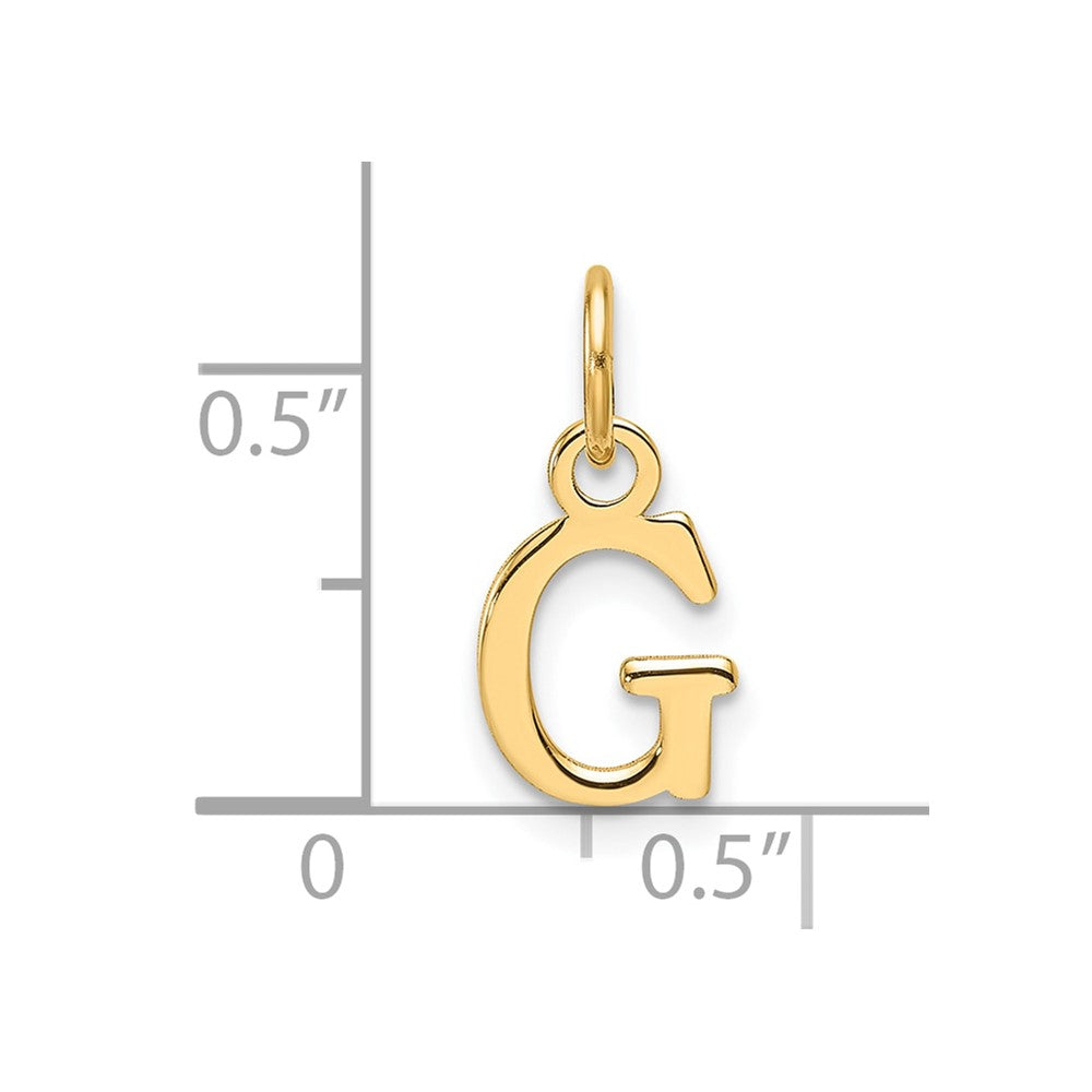 14ky Cutout Letter G Initial Pendant