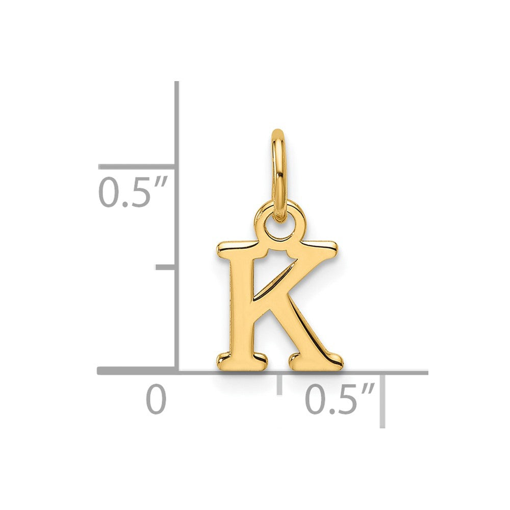 14ky Cutout Letter K Initial Pendant