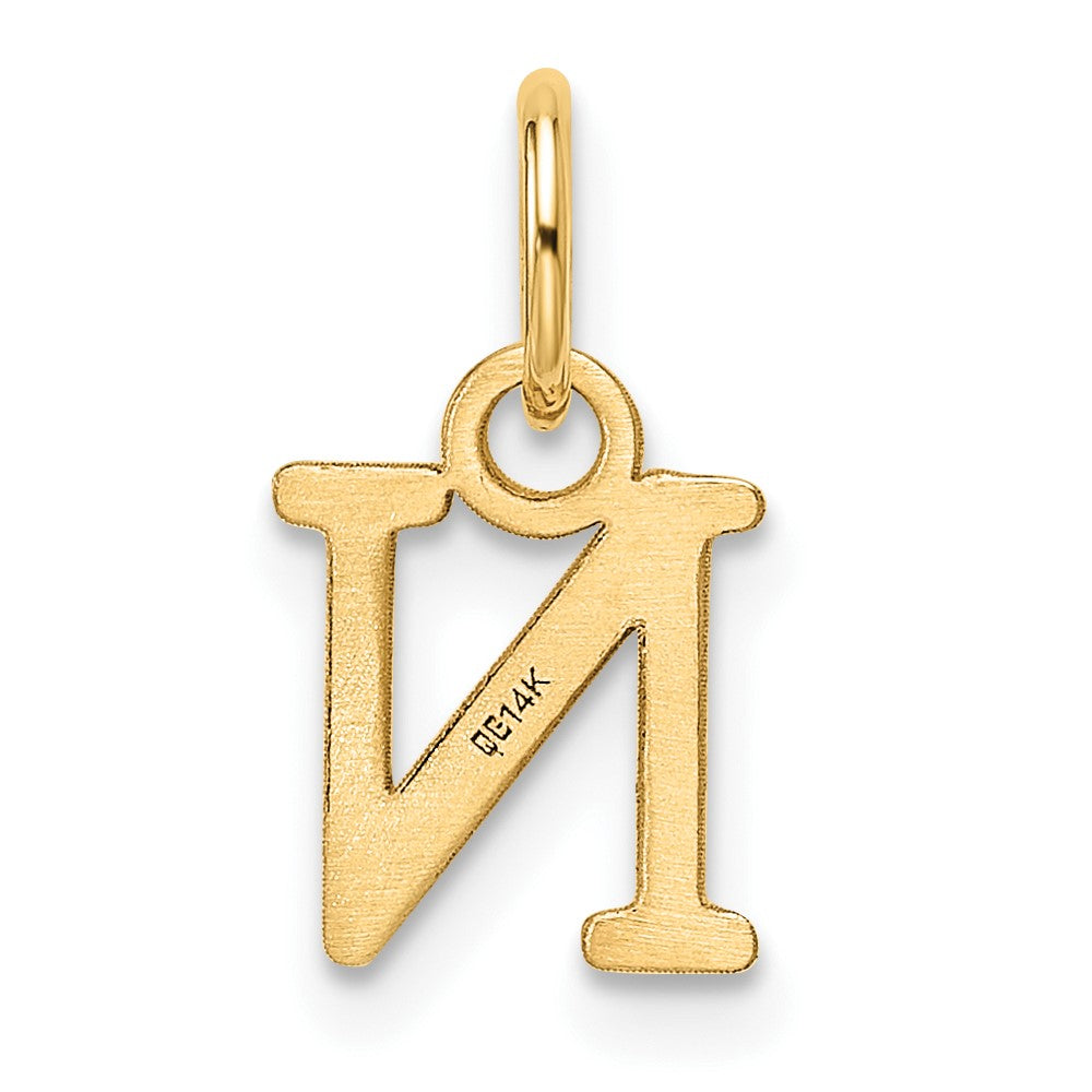 14ky Cutout Letter N Initial Pendant