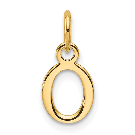 14ky Cutout Letter O Initial Pendant