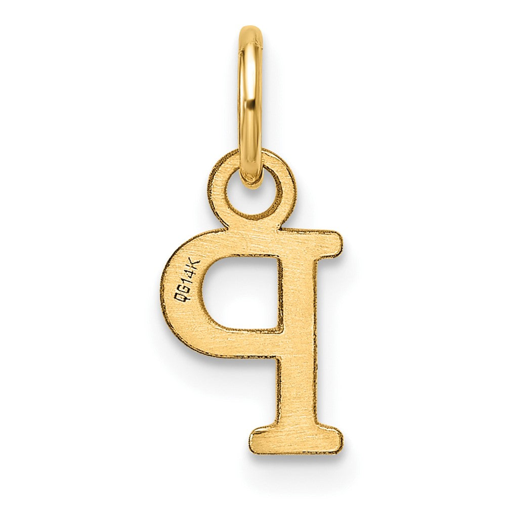 14ky Cutout Letter P Initial Pendant