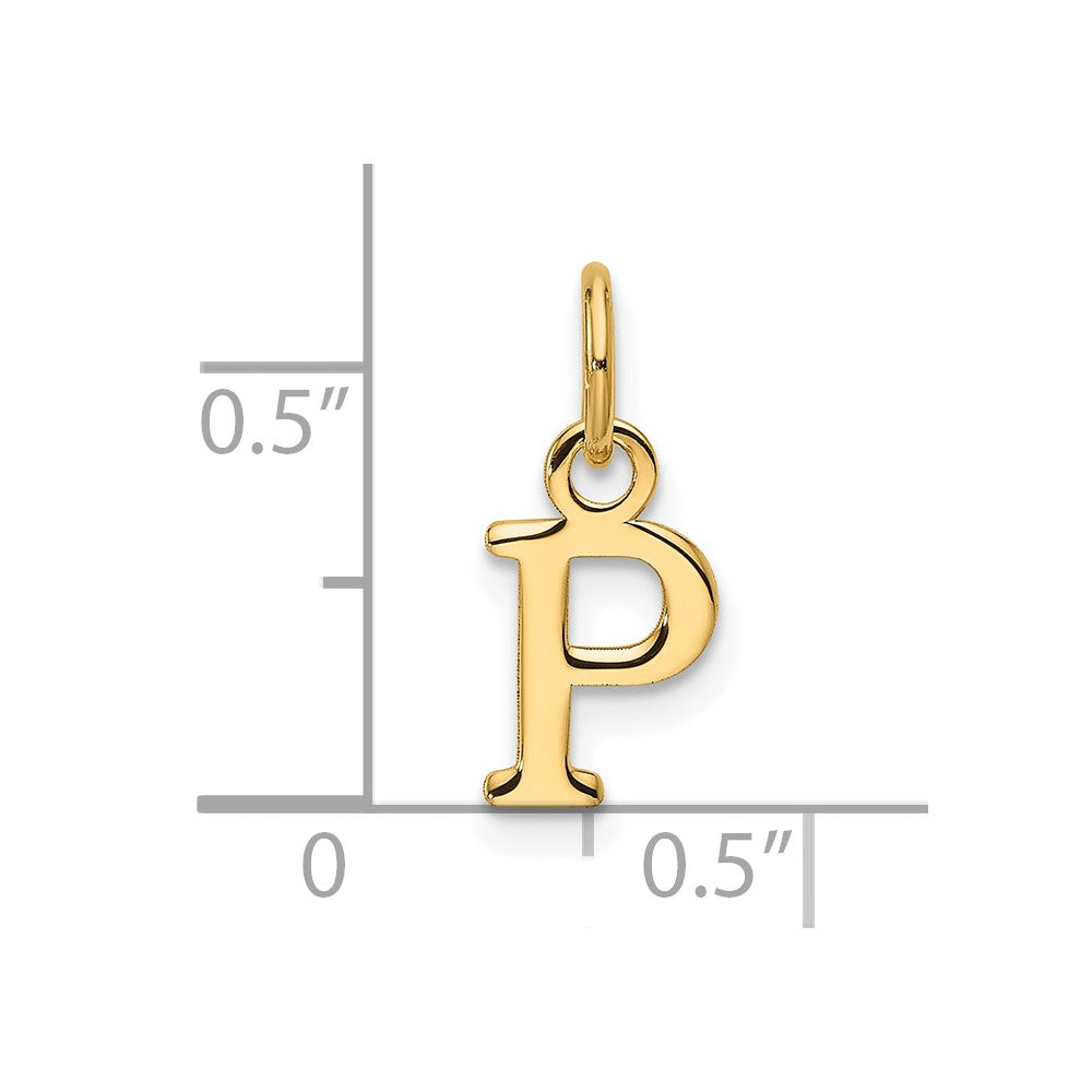 14ky Cutout Letter P Initial Pendant