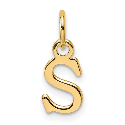 14ky Cutout Letter S Initial Pendant