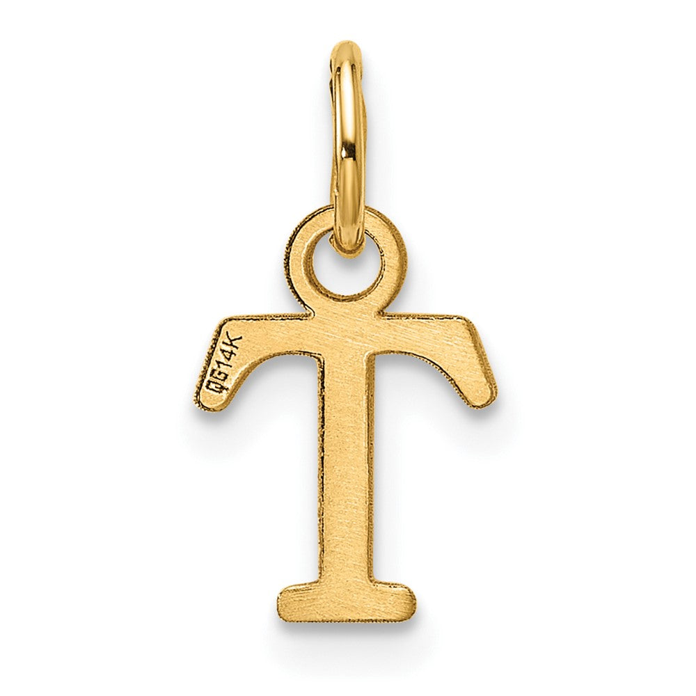 14ky Cutout Letter T Initial Pendant