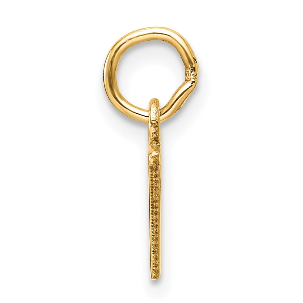 14ky Cutout Letter V Initial Pendant