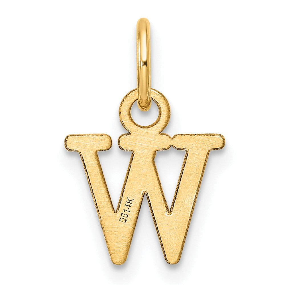14ky Cutout Letter W Initial Pendant