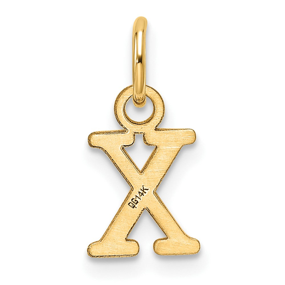14ky Cutout Letter X Initial Pendant