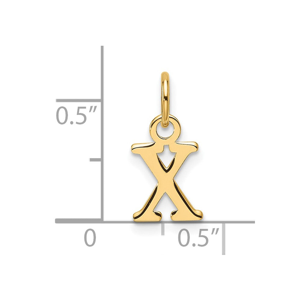 14ky Cutout Letter X Initial Pendant