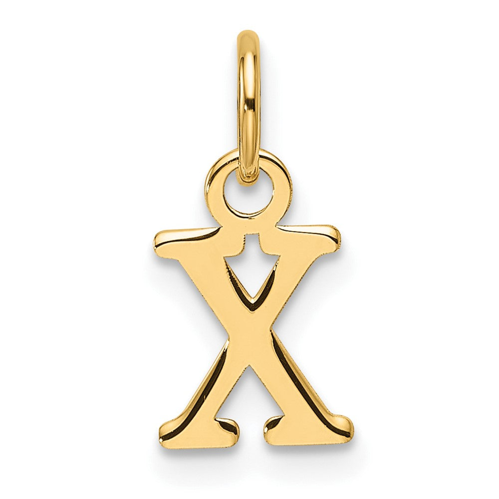 14ky Cutout Letter X Initial Pendant