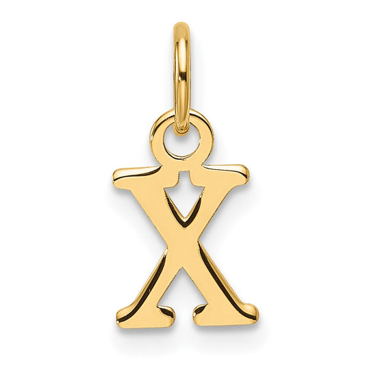 14ky Cutout Letter X Initial Pendant