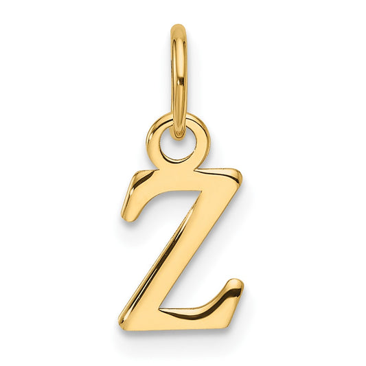 14ky Cutout Letter Z Initial Pendant