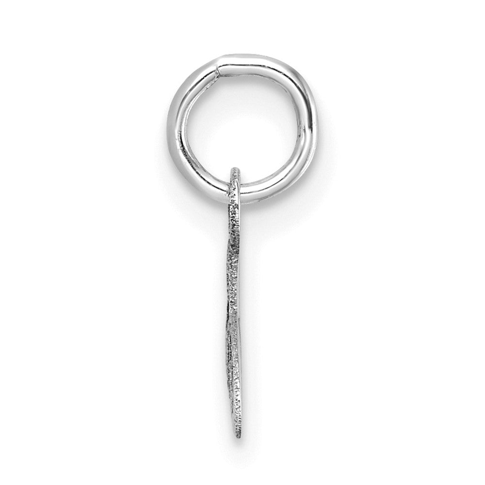 14K White Gold Uppercase Letter A Initial Charm