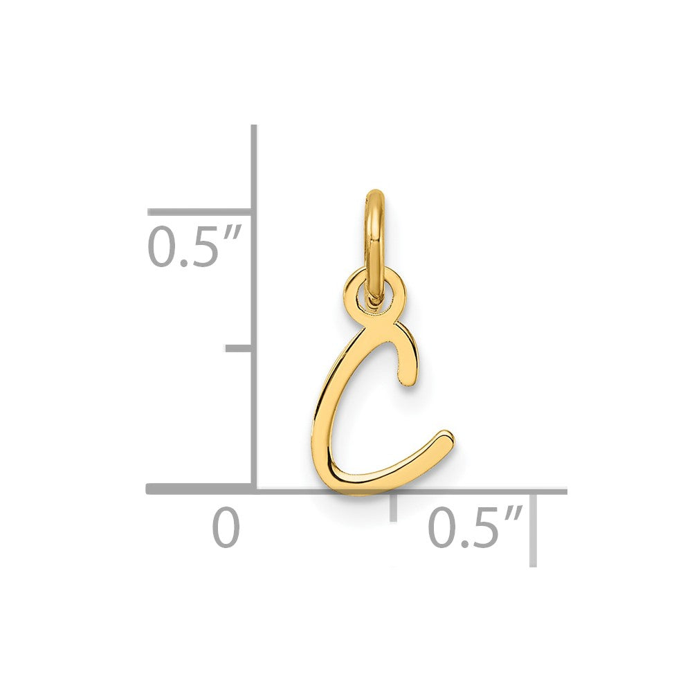 14K Uppercase Letter C Initial Charm