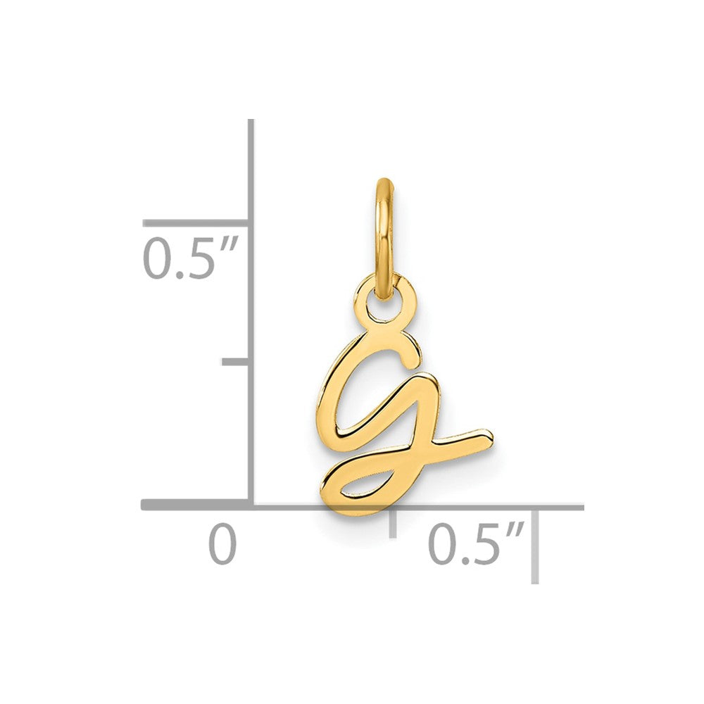 14K Uppercase Letter G Initial Charm