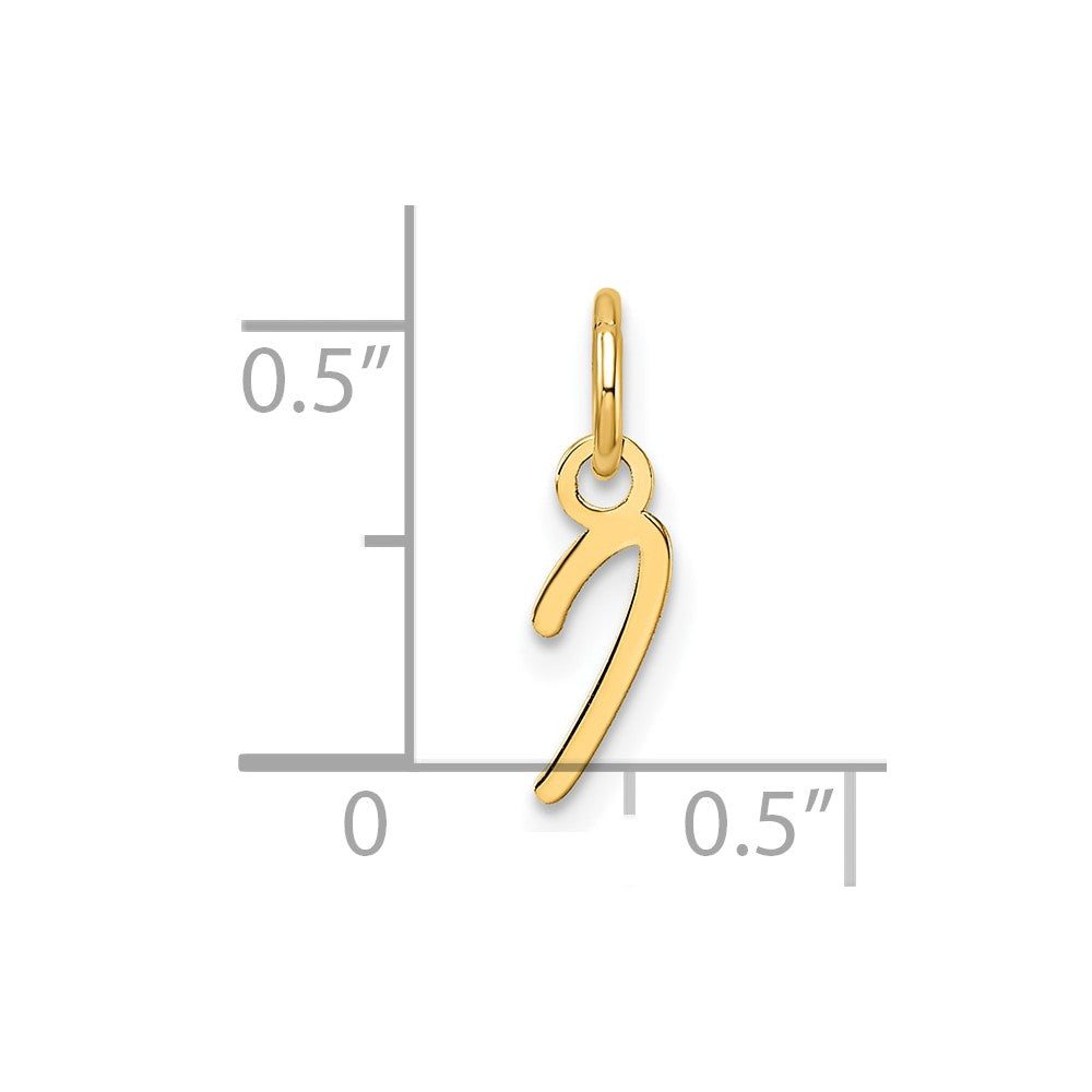 14K Uppercase Letter I Initial Charm