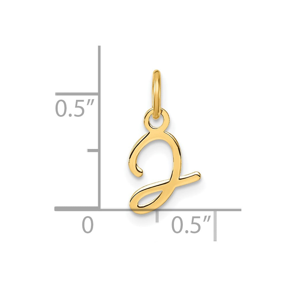 14K Uppercase Letter J Initial Charm