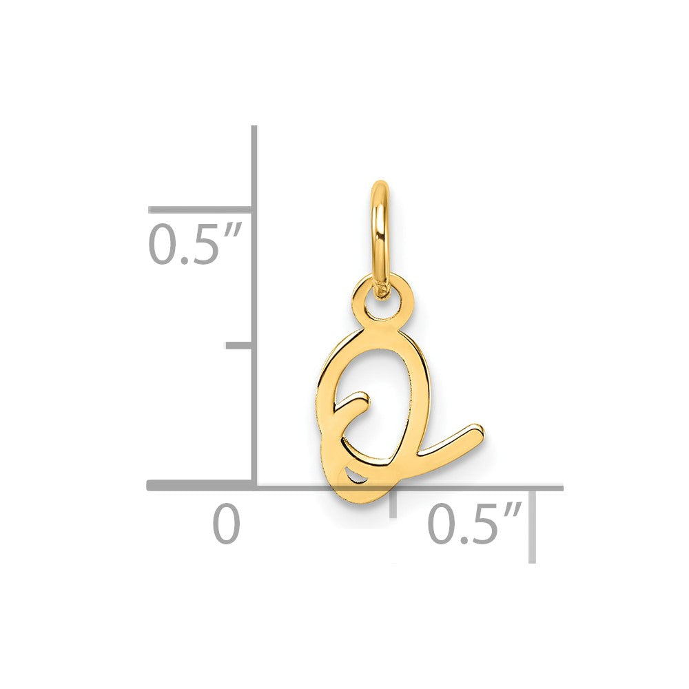 14K Uppercase Letter O Initial Charm
