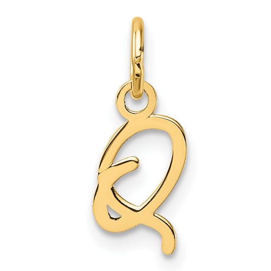 14K Uppercase Letter Q Initial Charm