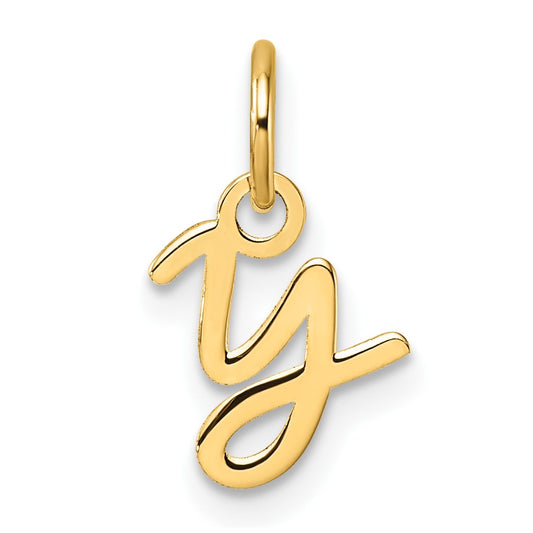 14K Uppercase Letter Y Initial Charm