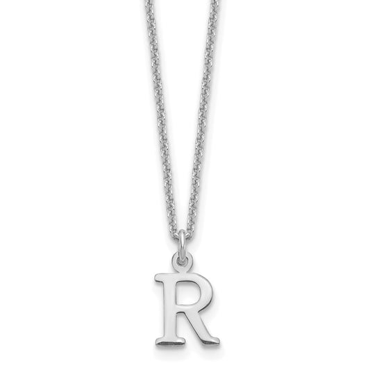 14KW Cutout Letter R Initial Necklace