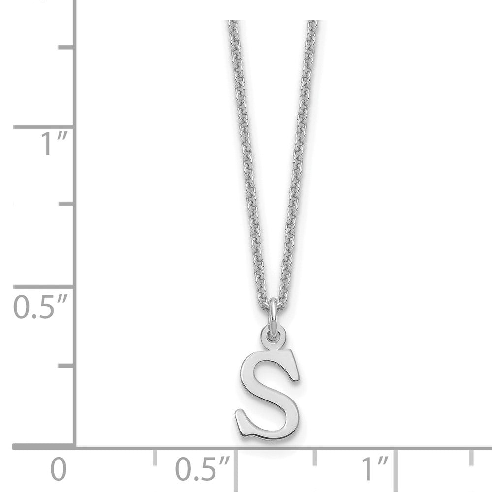 14KW Cutout Letter S Initial Necklace