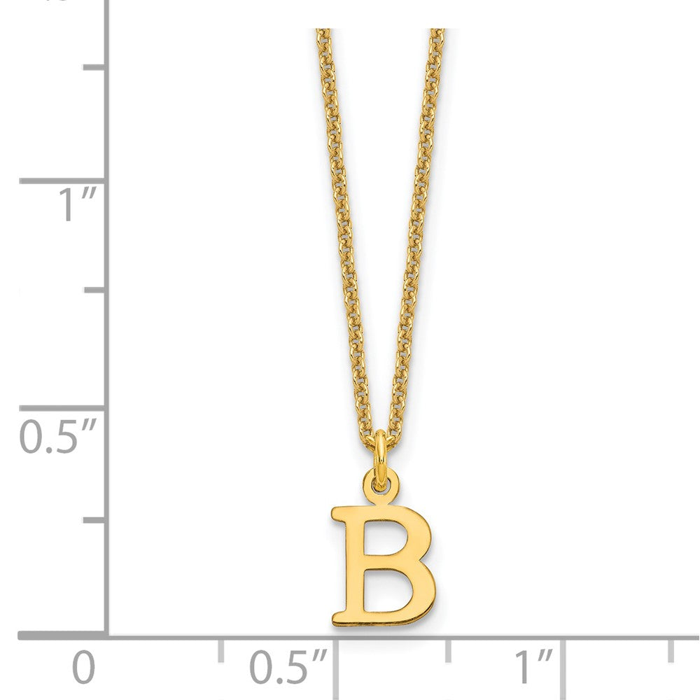 14KY Cutout Letter B Initial Necklace